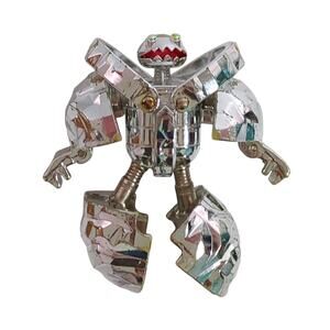 Vintage 1986 Rock Lords Slimestone Silver GoBots Transforming Action Figure Toy